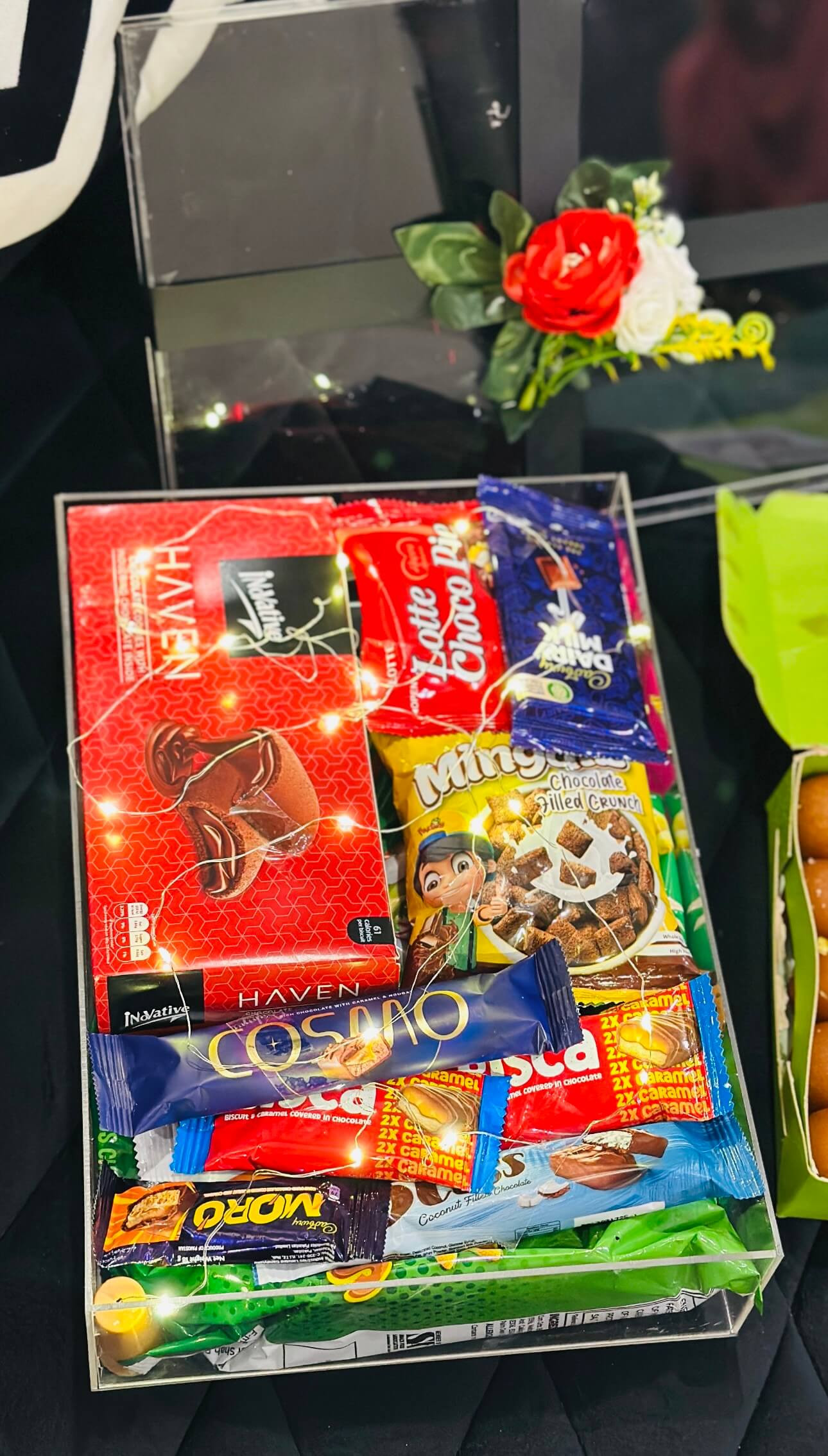 Acrylic box with chocolates